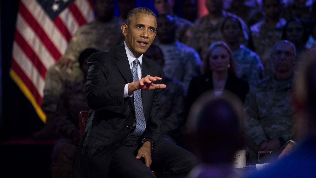 Obama discussed issues related to the military and national security.