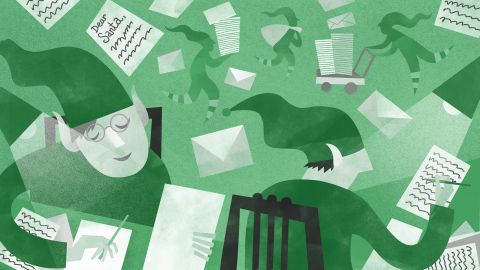 Hardworking elves go through about half a million letters for Santa every year.