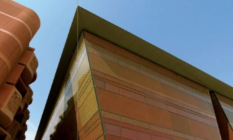 The incubator building is a hub for start-ups and innovation. <br /><br />The construction also used recycled material and makes use of ceramic facades to retain energy. 