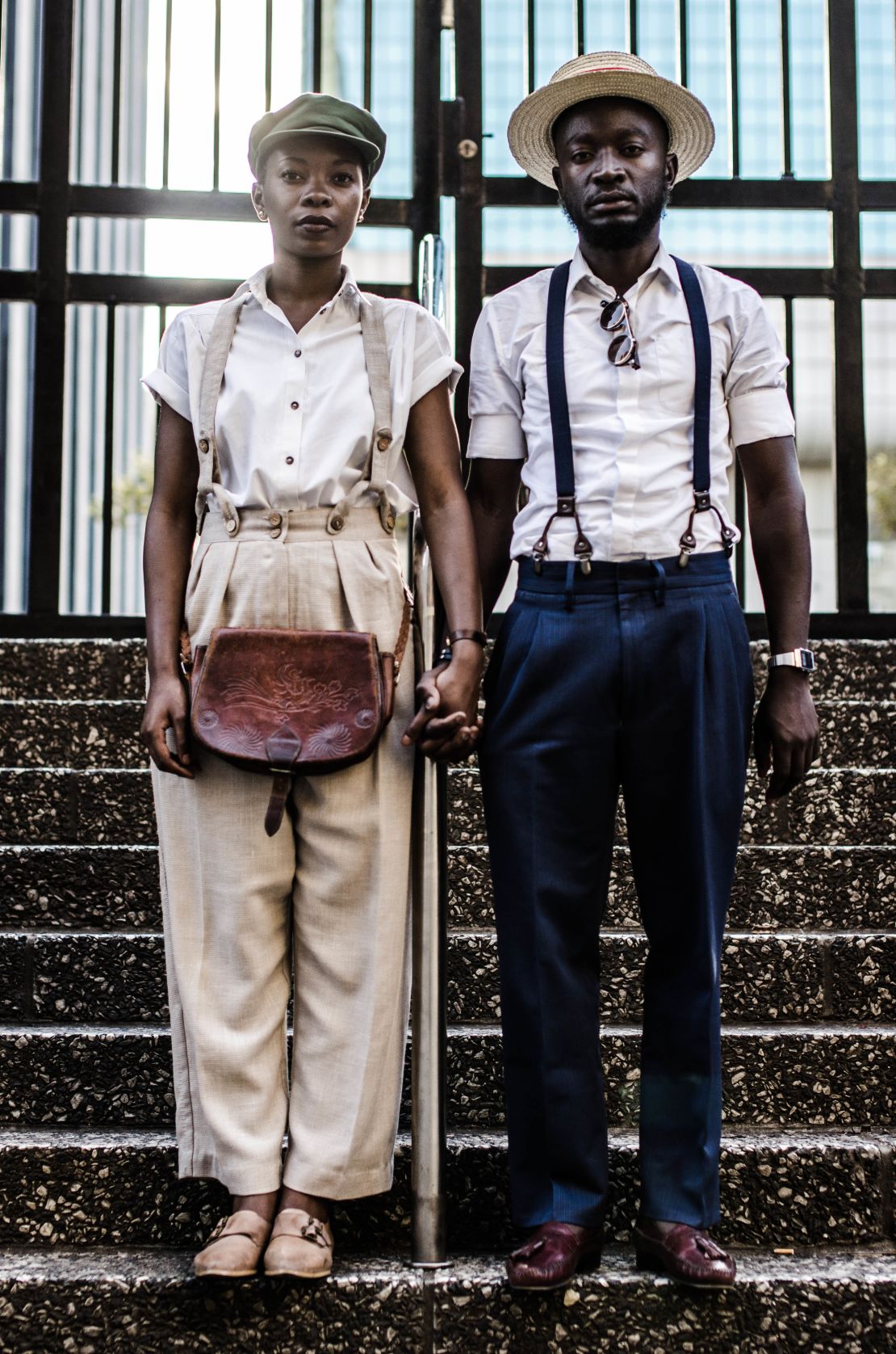 Andile Biyana and Lourens Gebhardt -- In Sync, 2014, by Harness Hamese.