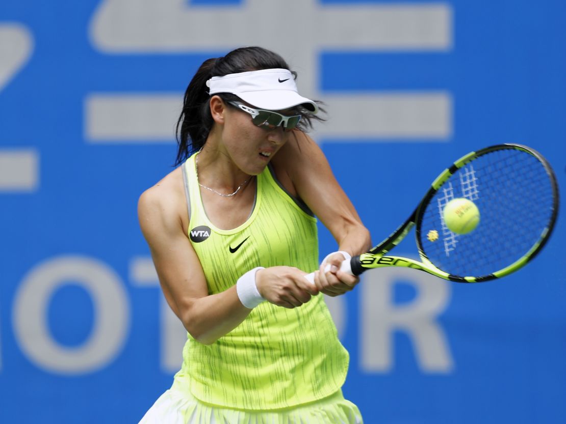 Saisai Zheng lost in the first round of the Wuhan Open.
