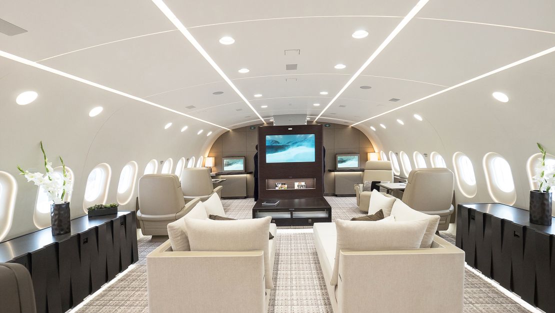 A Boeing Business Jet 787 customized by Kestrel Aviation Management.