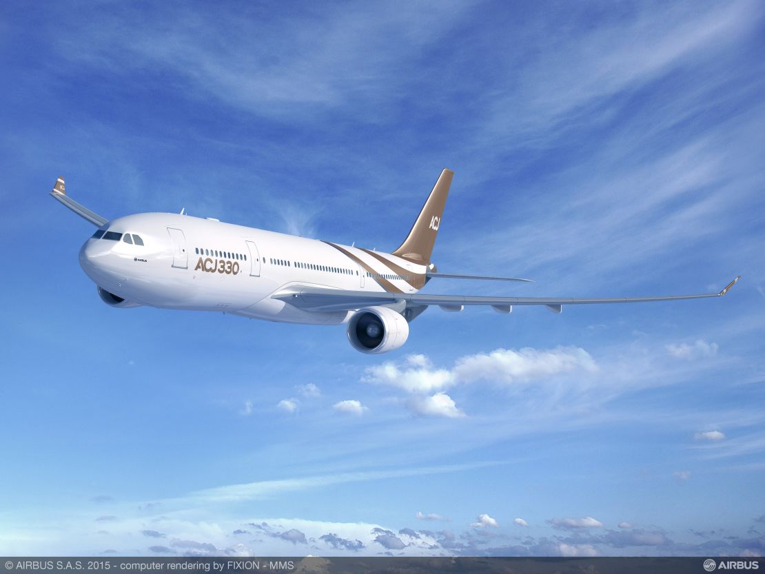An ACJ 330, the shorter-fuselage variant of the Airbus 330.