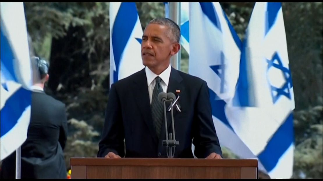 Obama signed off his speech in Hebrew  saying: Todah rabah, chaver yakar -- "thank you, dear friend."
