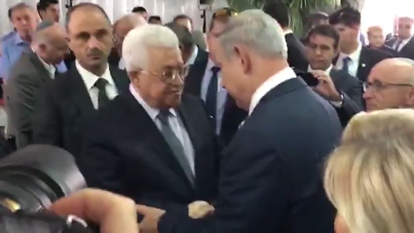 peres funeral abbas netanyahu handshake