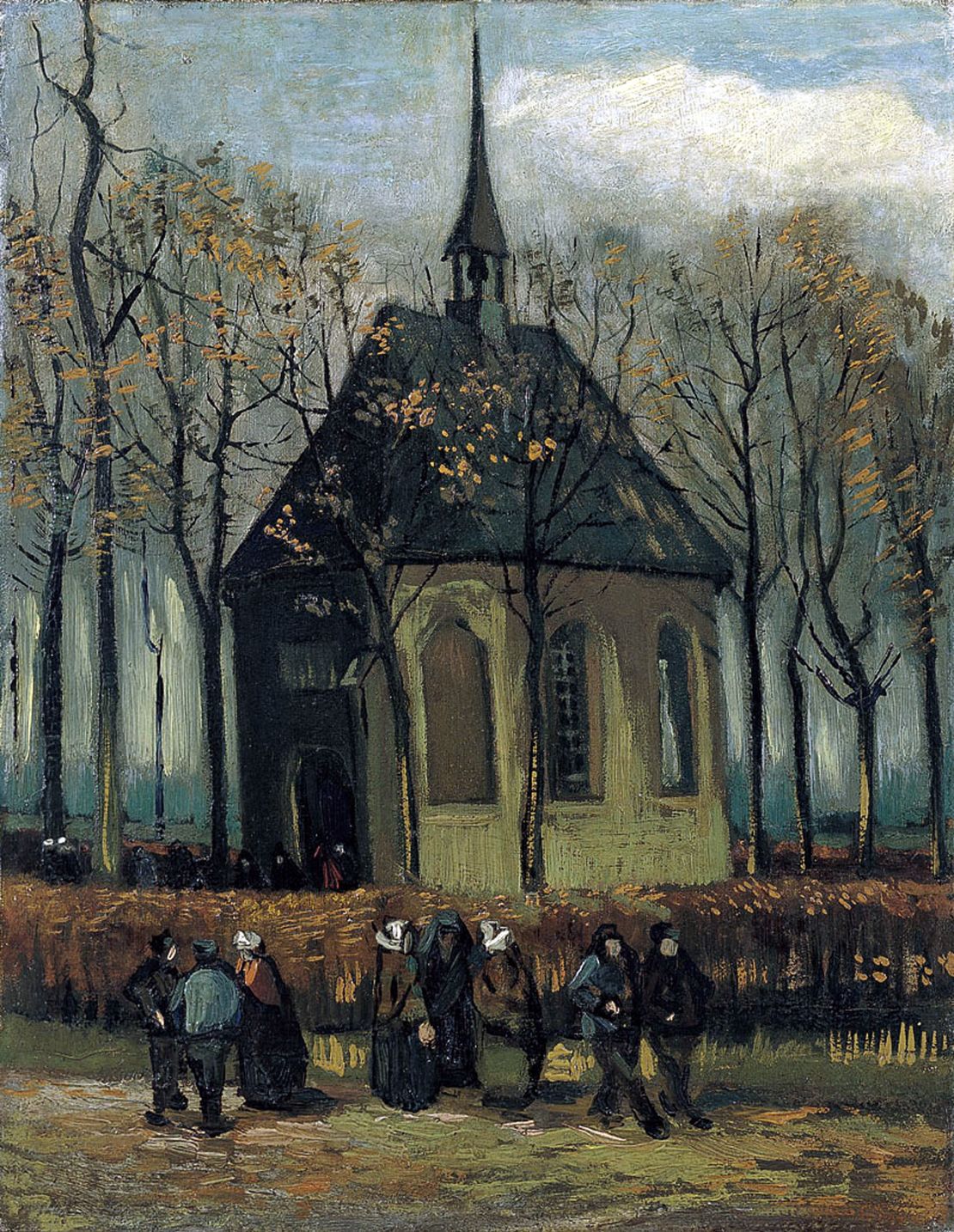 'Congregation Leaving the Reformed Church in Nuenen' was found without its frame, and with minor damage.