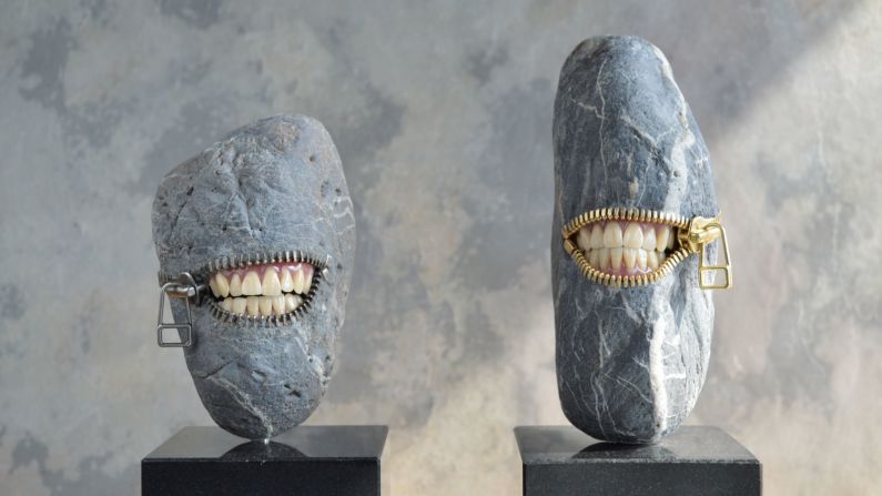 In Japanese artist <a  target="_blank" target="_blank">Hirotoshi Ito's work</a>, the nature and civilization collide in humorous stone works. He, however, rejects any surrealist labeling. <br /><br />"I was influenced as much as by the spirit of fun that Japanese traditional crafts have as by some works of surrealists," he says. 