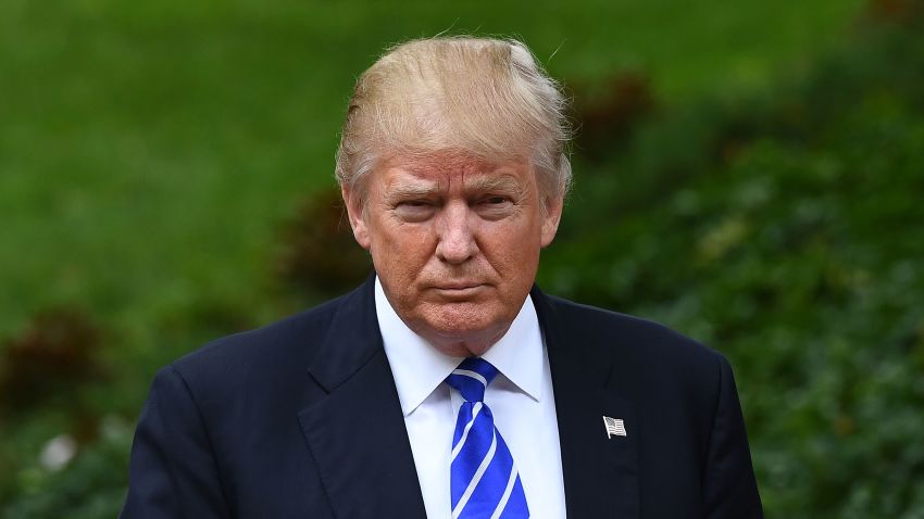 US Republican presidential nominee Donald Trump visits the Gerald Ford Presidential Museum in Grand Rapids, Michigan, on September 30, 2016. 