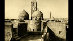 Iraq - The clock tower and domes of the Dominican Mission Church at Mosul. Photo taken in 1920s after creation of Iraq ( from Baghdad, Camera Studio Iraq, A Kerim and Hasso Bros, Rotophot AG, Berlin 1925) (Photo by Culture Club/Getty Images)