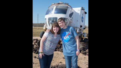 Jacob and his mother, Letha, attended the SpaceX launch of the Courage suit to the ISS. 