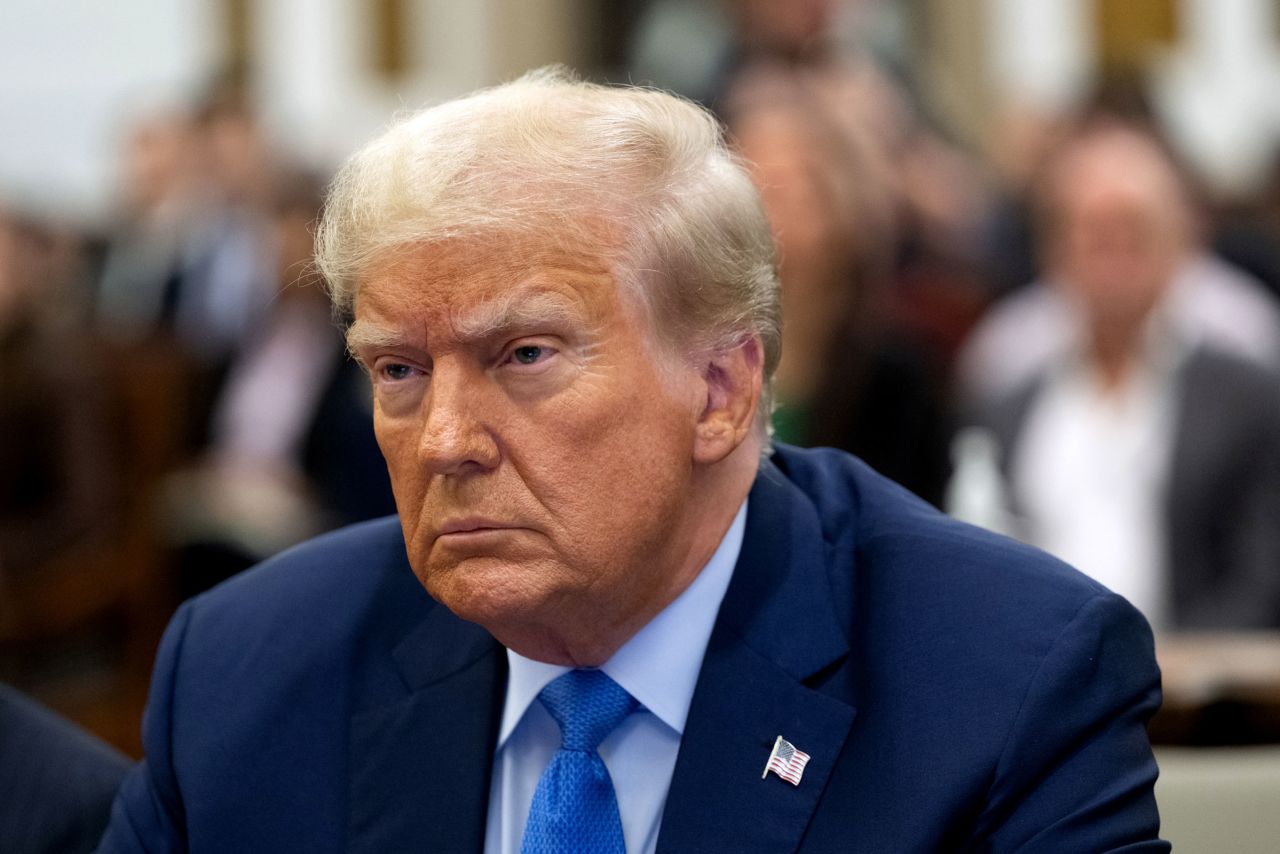 Former President Donald Trump sits in the courtroom during his civil fraud trial at New York Supreme Court on November 6.