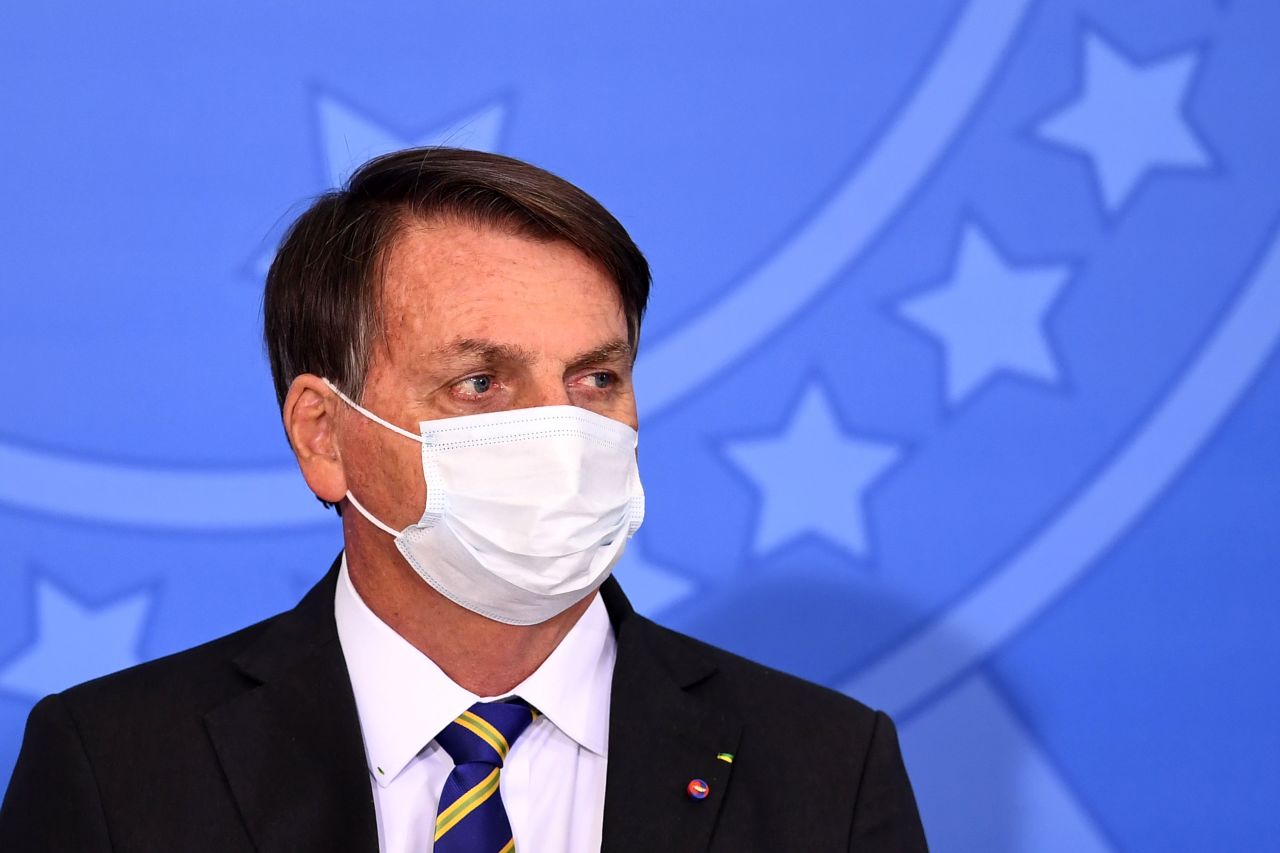 Brazil's President Jair Bolsonaro attends an event at Planalto Palace in Brasília on July 29.