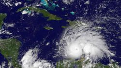 Hurricane Matthew as seen in the Caribbean. 