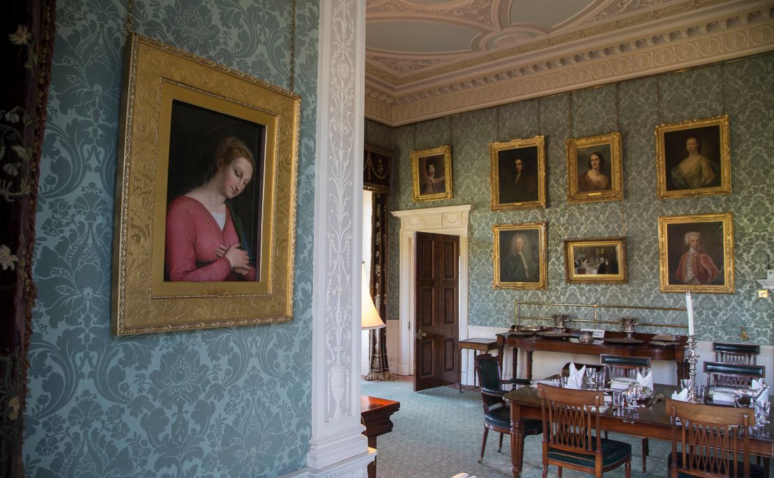 The painting of the Virgin Mary hanging in the dining room at Haddo House in Aberdeenshire.