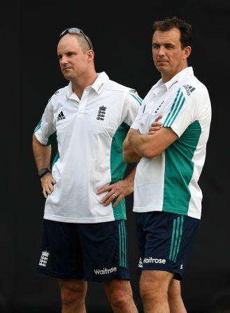 Director of England cricket Andrew Strauss (L) and England & Wales Cricket Board Chief Executive Tom Harrison have also traveled to Bangladesh with the team. Strauss, a former England captain, said the squad were "really happy" to be in Bangladesh and said if he and Harrison hadn't gone it would  felt "slightly off the mark."