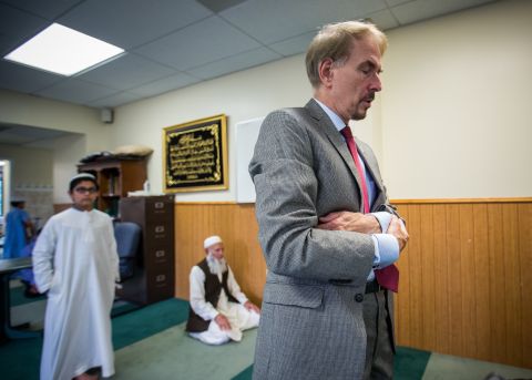 Bob Marro, 67, member of the board of trustees at the ADAMS Center, lives in Great Falls, Virginia. Converted to Islam after meeting his wife in Malaysia. <br /><br />"I met the woman who would become my wife, and she was Muslim. She's Malay. As the relationship began to develop, I could learn more from her the exact practice. I had a great background in the theology and the foundation and the history, but the day-to-day practice I learned from her."<br />