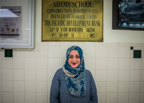 Hurunnessa Fariad, vice principal at ADAMS Radiant Hearts Academy, lives in Sterling, Virginia. Born in Uzbekistan. <br /><br />"We have a few parents who are concerned... I tell them what I would tell my kids is that, you know, you're an American citizen, you were born here, raised here, you have rights just like everybody else. This is just a phase that were going through and I know that as Americans we're better than that."
