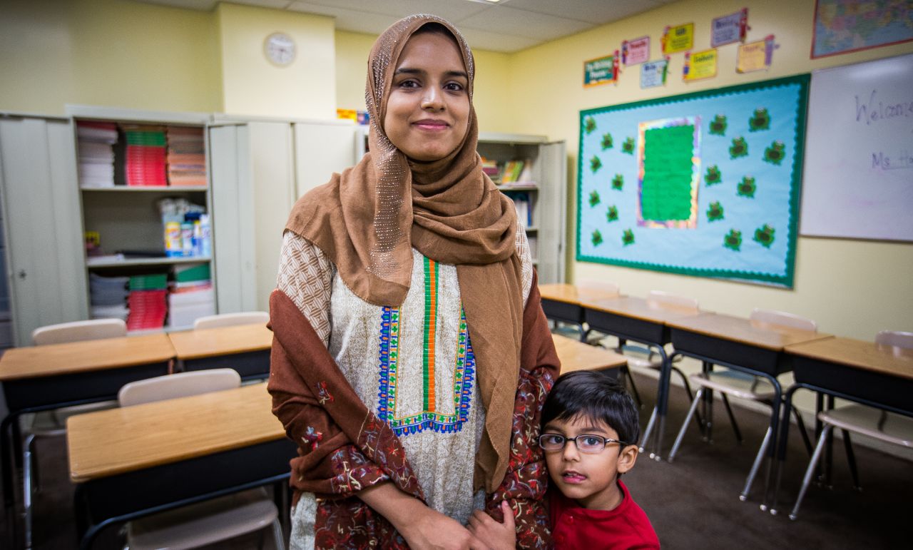 Javeria Ahmed, teacher, mother to two children, lives in Sterling, Virginia. Born in Pakistan, undecided voter. <br /><br />"At the end of the day, we're all the same. There is no difference. I think that is one thing that is concerning and alarming, because it is something new and you hear that and it's just like, oh, no, what is the future going to be like, especially for your kids."