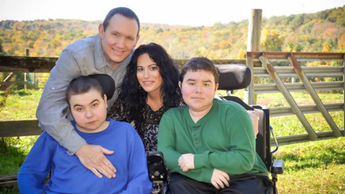 John and Melanie Kelly with their sons, 16-year-old Liam and 19-year-old Jacob. 