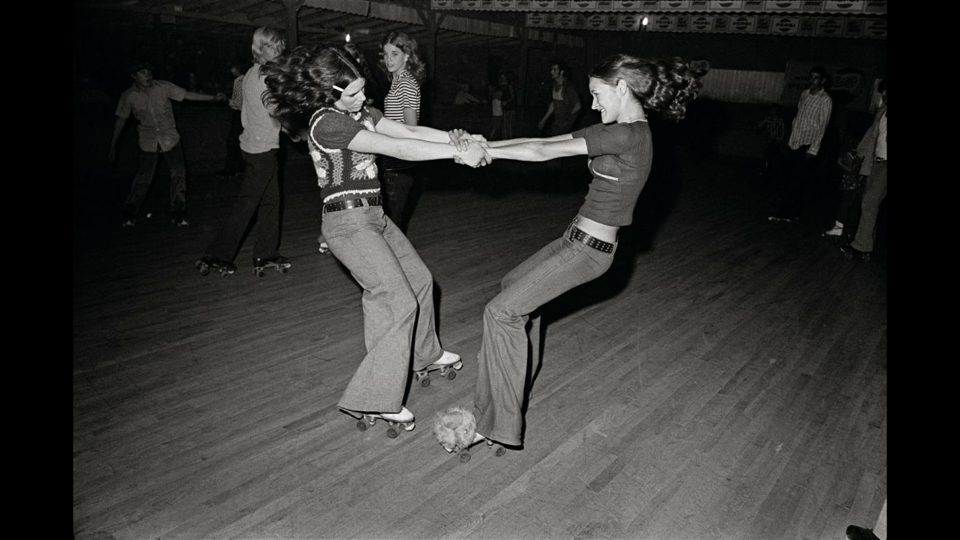 Two Women Roller Skating
