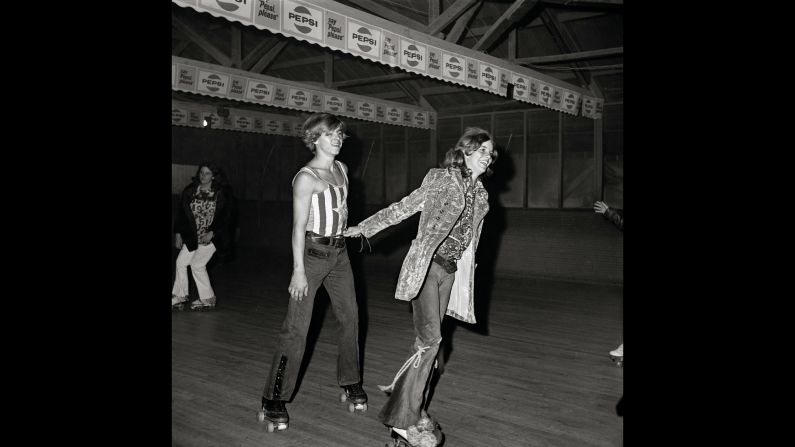 The Sweetheart rink burned down in the late 1970s and was never rebuilt. But Yates' photos endure as a snapshot of early-'70s America -- a transitional time between the cultural upheavals of the late '60s and the flashy excesses of the disco era to come.