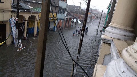 Hurricane Matthew left  the city of Les Cayes underwater Tuesday.