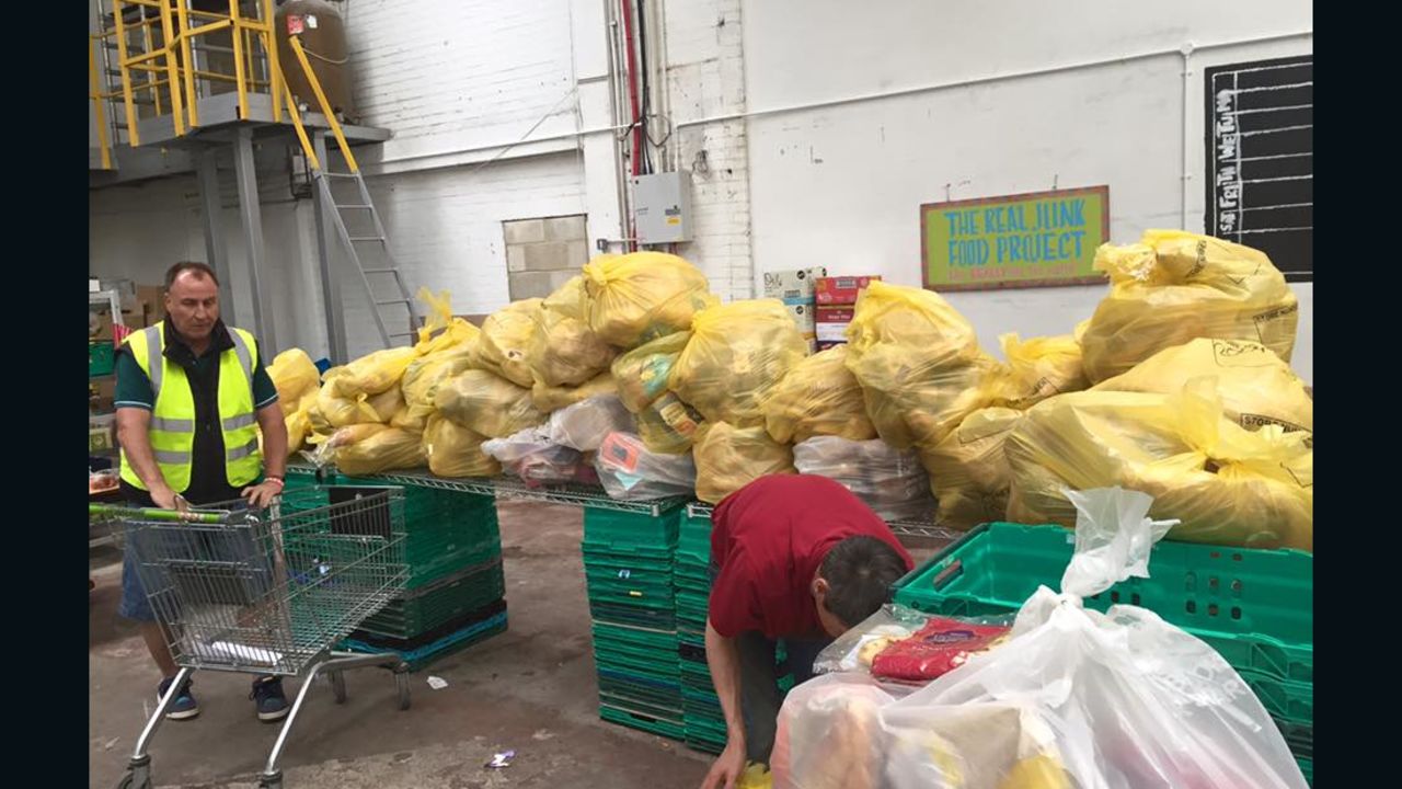 The team deal with vast quantities of discarded bread each day.