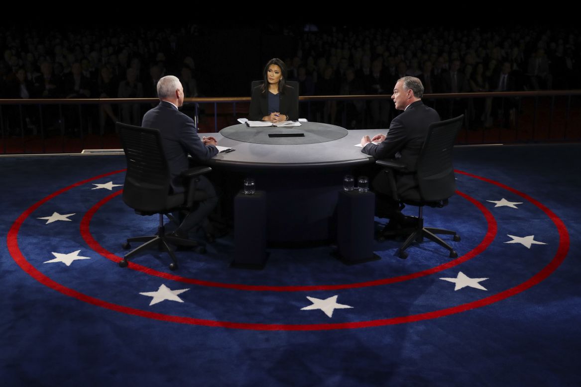 The debate was held a week after the first of three presidential debates.