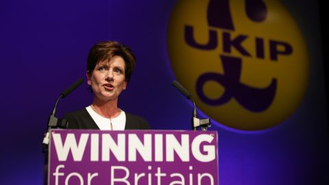 Diane James address the UKIP party conference in September. 