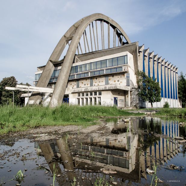 Bacau Sports Hall, Bacau, Romania, built between 1972-75.