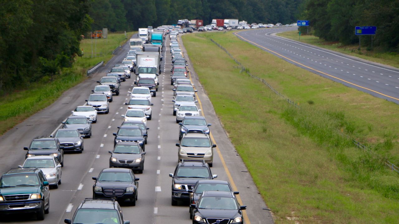  There were traffic jams on I-26 as far west as Columbia, South Carolina. 