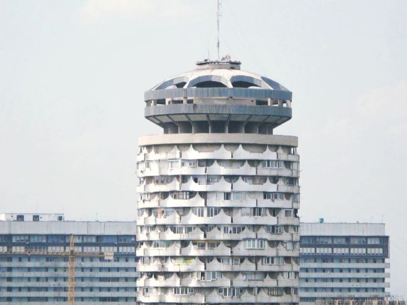 Romanita collective housing tower, Chisianu, Moldova, built between 1978 and 1986. 