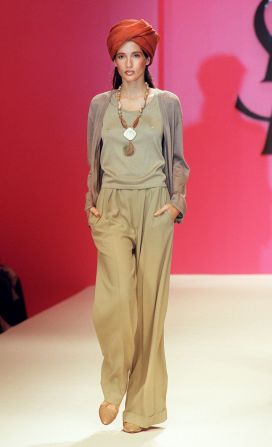 Headwear riffing on the <em>shesh</em> (the Taureg turban) featured on Yves Saint Lauren catwalks, along with jewelry inspired by Berber culture.