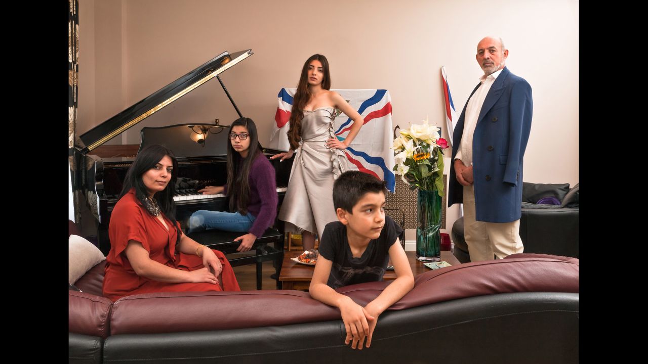 The David family in London has Iraqi and Syrian roots. They're one of the many families photographed by Chris Steele-Perkins to show London's diversity. Last year, 8.6 million people living in the UK were born abroad, with London being the most diverse area -- approximately 37% of people in the city are from other countries.