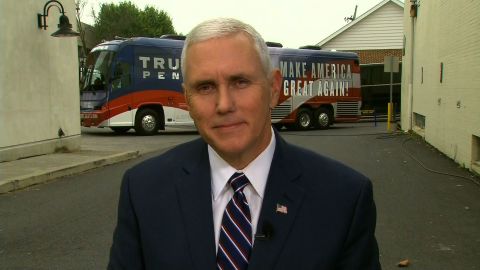 Donald Trump's running mate, Indiana Gov. Mike Pence