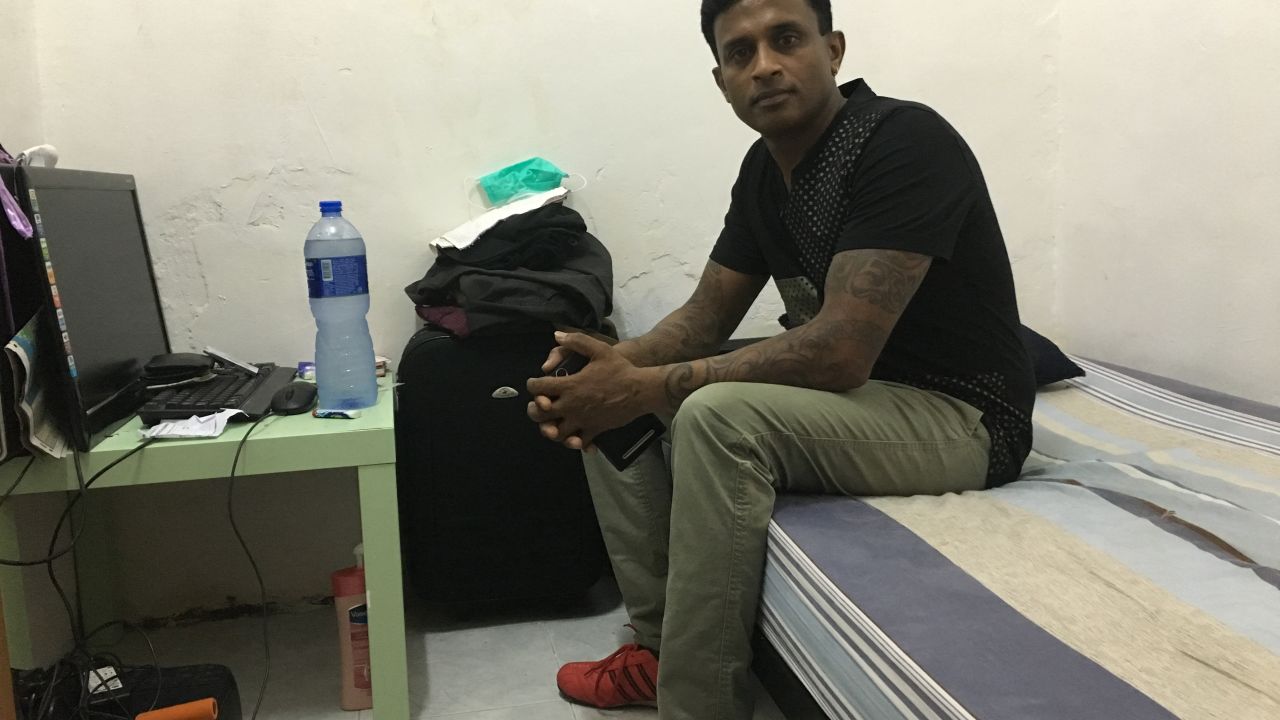 Ajith Puspakumara, 44, is a former soldier from Sri Lanka who came to Hong Kong in 2003. He gave up his bed in a similar single-room apartment to Snowden for several nights in 2013, and then slept in the hallway outside on the floor. 