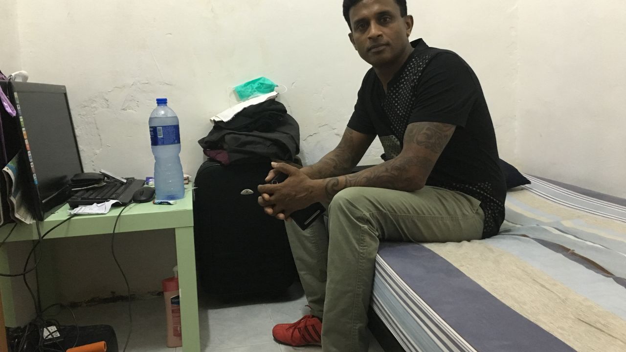 Ajith Puspakumara, 44, is a former soldier from Sri Lanka who came to Hong Kong in 2003. He gave up his bed in a similar single-room apartment to Snowden for several nights in 2013, and then slept in the hallway outside on the floor.