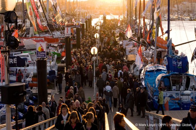 Known as 'the Everest of the Seas', the marathon race sets sail from Les Sables d'Olonne on France's western coast.