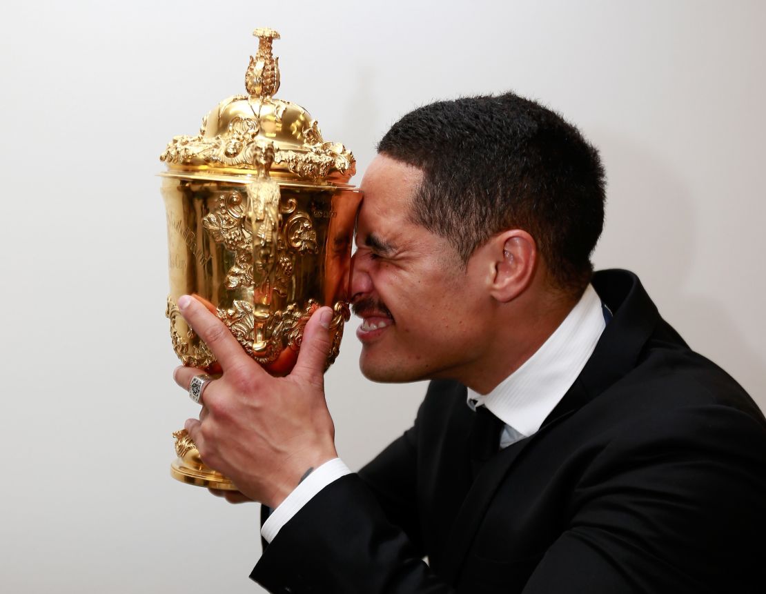 Smith helped New Zealand win the 2015 Rugby World Cup in England.