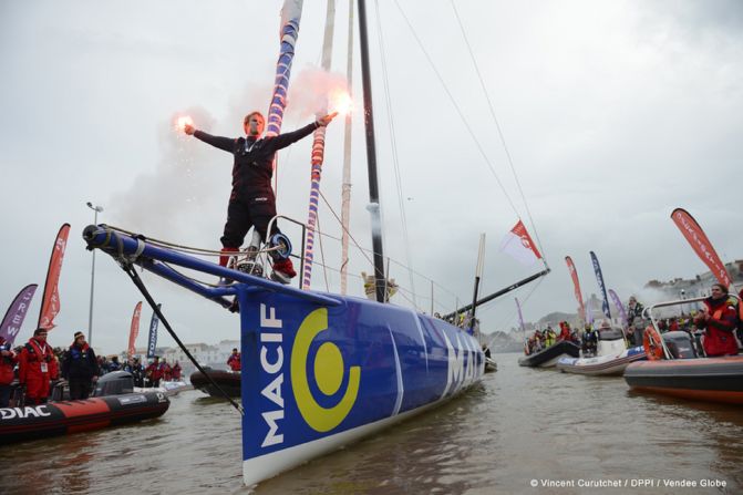 Frenchman Francois Gabart won the last Vendee Globe at just 29 years old, becoming its youngest champion. His finish time of 78 days and two hours set a new race record.