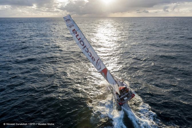 The Vendee Globe is a non-stop, solo, 28,000 mile race around the world's three southern capes. With the risk of heavy storms, colossal waves and potential damage to boats, competitors have only a 50% chance of finishing.