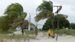 POMPANO BEACH, FLORIDA-OCTOBER 6: Hurricane Matthew reaches Broward County Florida.  Residents are advised to stay inside on October 6th, 2016 in Broward County Florida  (Photo by James McEntee/ Verbatim for CNN)