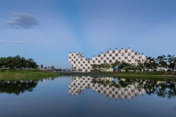 A gateway to the campus, this building is only the first stage of a larger master plan to turn the university into a "globally competitive environmentally conscious university". 