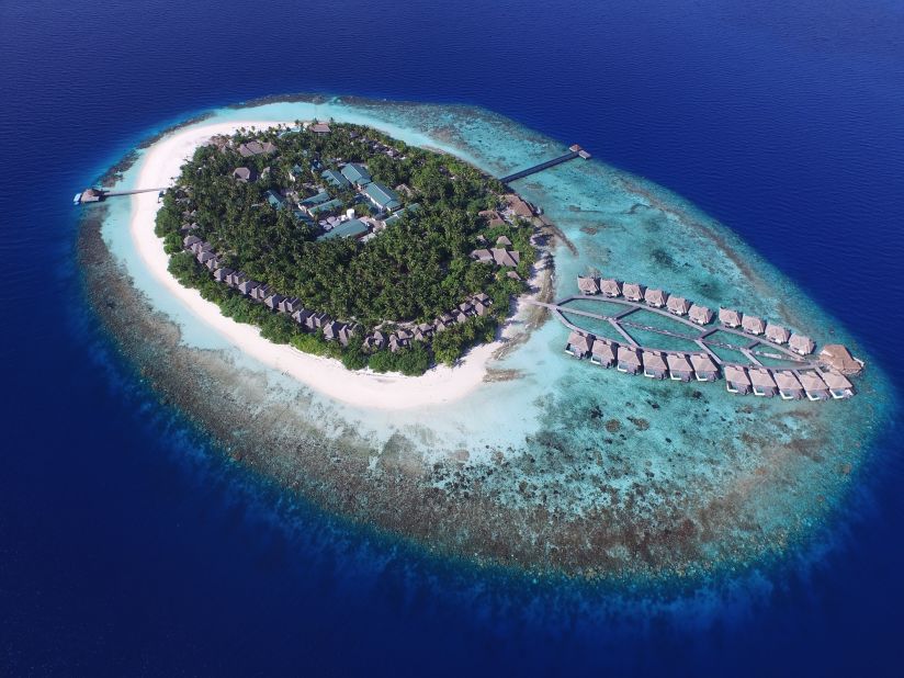 The Outrigger Konotta Maldives Resort is located in the Gaafu Dhaalu atoll. 