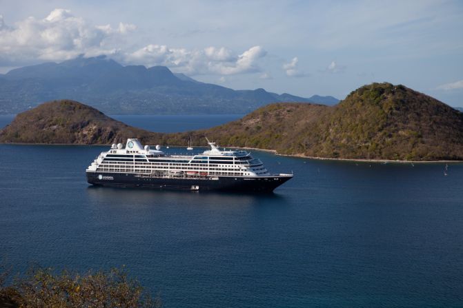 Two ships operated by Azamara Club Cruises, the Journey and the Quest, tied for best luxury refurbishment. The Quest is shown in Iles des Saintes, France.