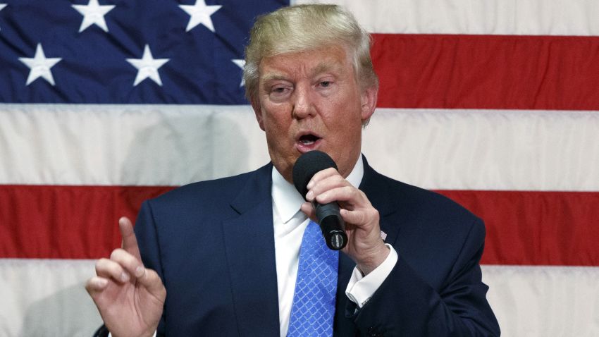 In this Oct. 6, 2016, photo, Republican presidential candidate Donald Trump speaks during a town hall in Sandown, N.H. Russia's government lodged a formal complaint last month with the United Nations over a top U.N. official's condemnations of Trump and some European politicians, diplomats told The Associated Press, an intervention that underscores the unusual links between the Republican presidential nominee and the Kremlin. There is no evidence Trump sought Russia's assistance, or was even aware of the criticism by Zeid Ra'ad al-Hussein, the U.N. high commissioner for human rights. (AP Photo/ Evan Vucci)