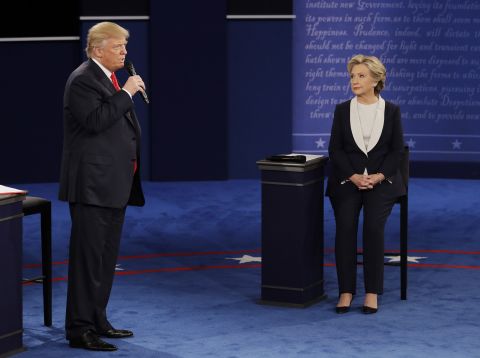 At the beginning of the debate, Trump apologized for lewd remarks he made <a href="http://www.cnn.com/2016/10/07/politics/donald-trump-women-vulgar/index.html" target="_blank">during a 2005 video</a> that surfaced last week. He called it "locker room talk" before pivoting to terrorism and "bad things happening" in the world.