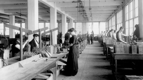 Built of durable Edison Cement, the Battery Factory survived a 1914 fire.
