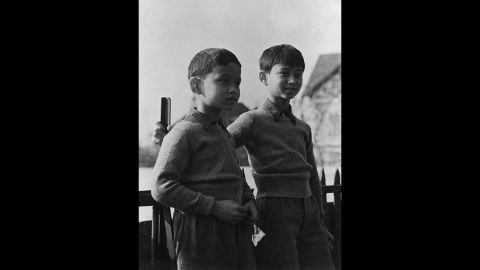 Bhumibol, left, is pictured in 1935 with his older brother, the former King Ananda Mahidol, in Lausanne, Switzerland, where the boys attended school. King Ananda was 20 when he died of a gunshot wound under mysterious circumstances. His 18-year-old brother, known then as Prince Phumiphon Aduldet, later assumed the throne to become King Bhumibol Adulyadej.