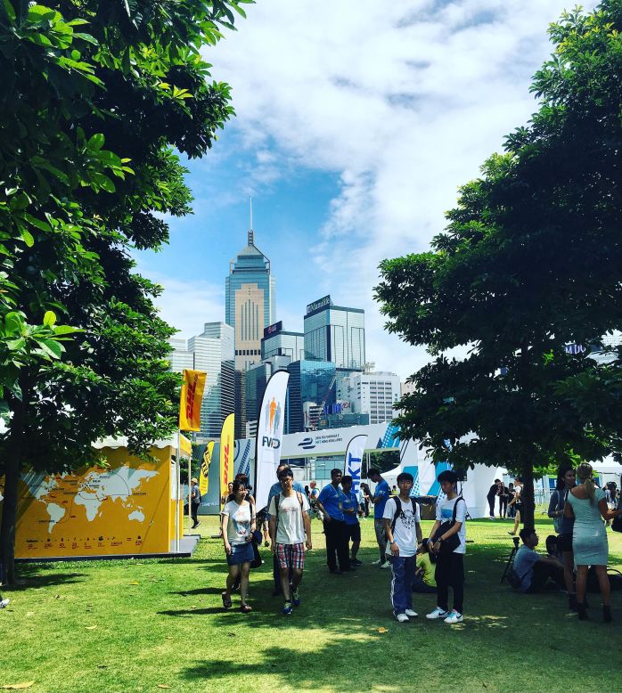 The Formula E eVillage in Hong Kong was popular with locals. 